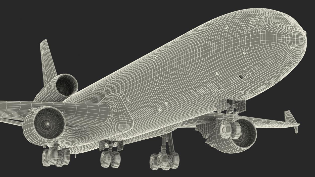 3D model McDonnell Douglas MD11 Tri Jet Airliner Lufthansa Cargo