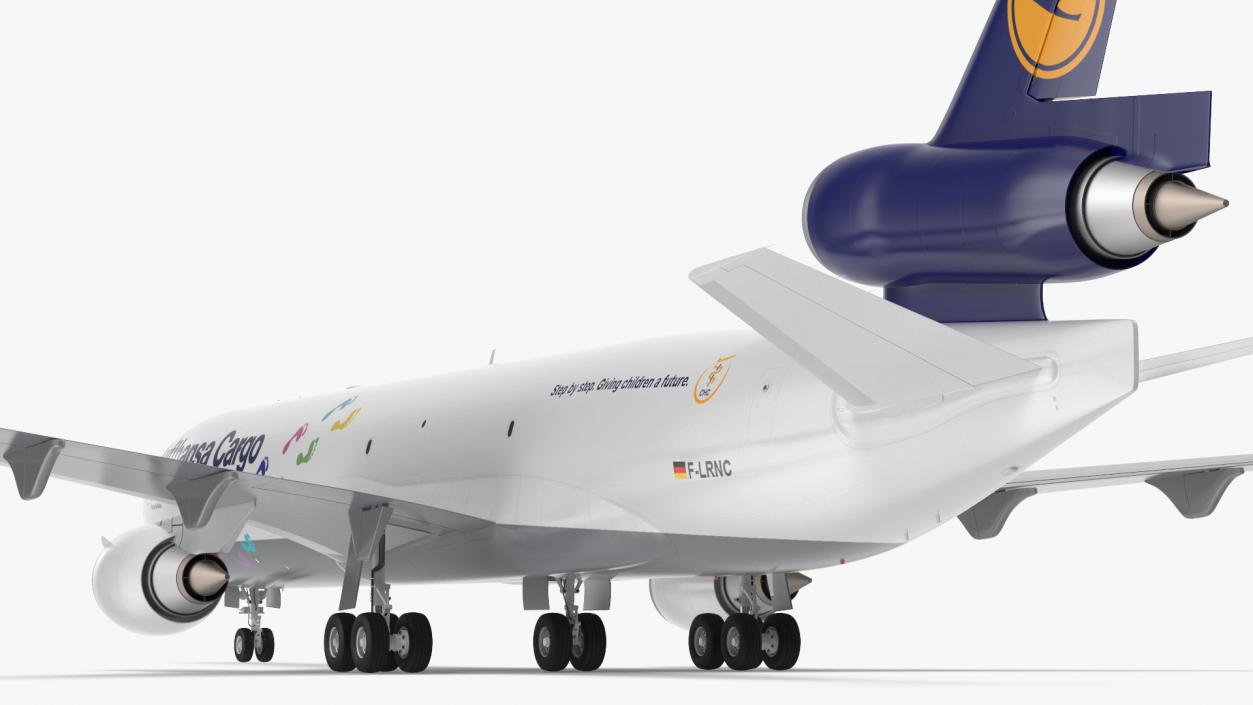 3D model McDonnell Douglas MD11 Tri Jet Airliner Lufthansa Cargo