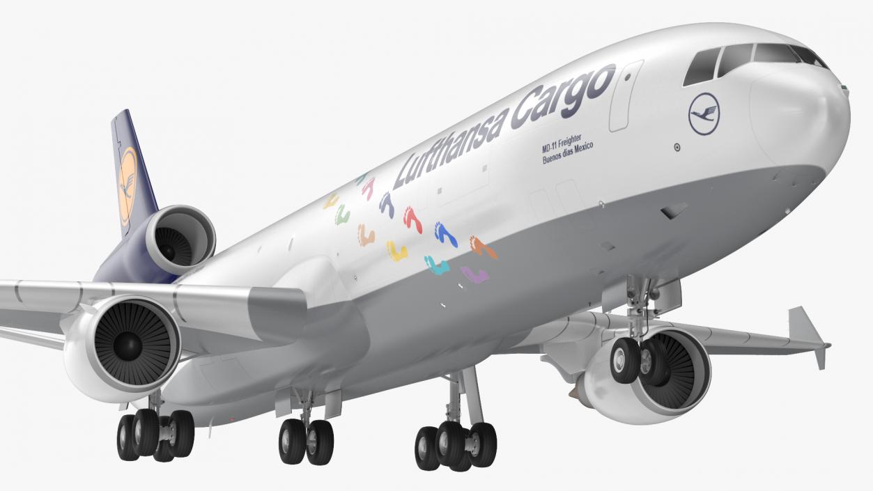 3D model McDonnell Douglas MD11 Tri Jet Airliner Lufthansa Cargo