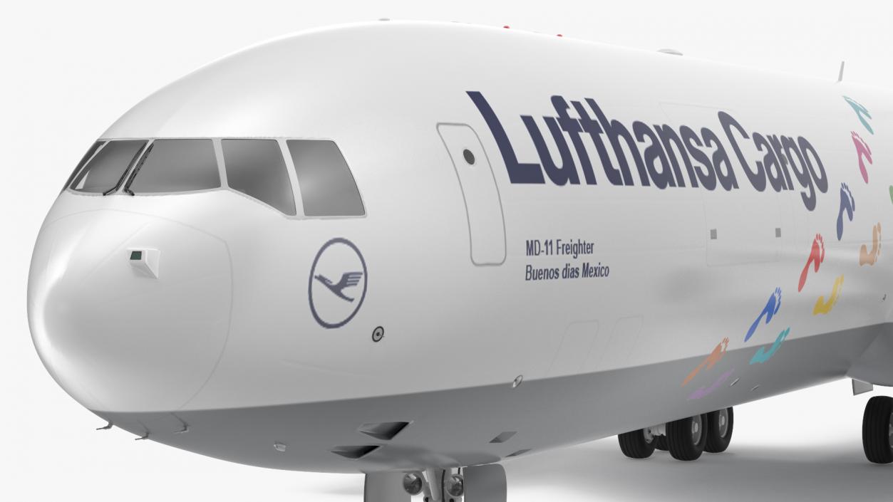 3D model McDonnell Douglas MD11 Tri Jet Airliner Lufthansa Cargo