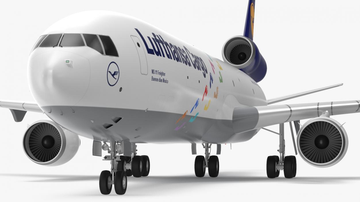 3D model McDonnell Douglas MD11 Tri Jet Airliner Lufthansa Cargo