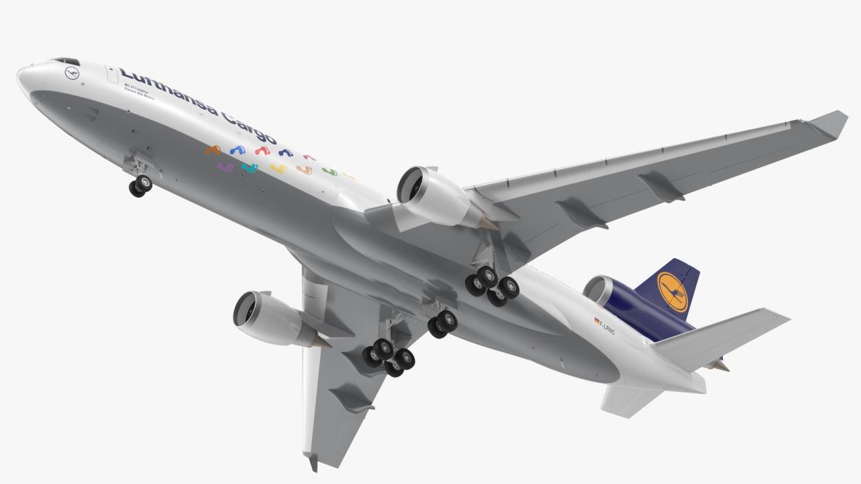 3D model McDonnell Douglas MD11 Tri Jet Airliner Lufthansa Cargo