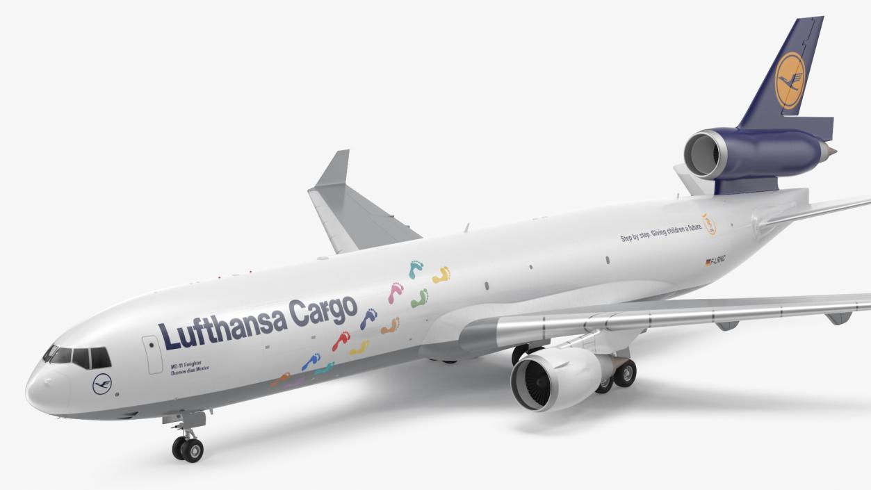 3D model McDonnell Douglas MD11 Tri Jet Airliner Lufthansa Cargo