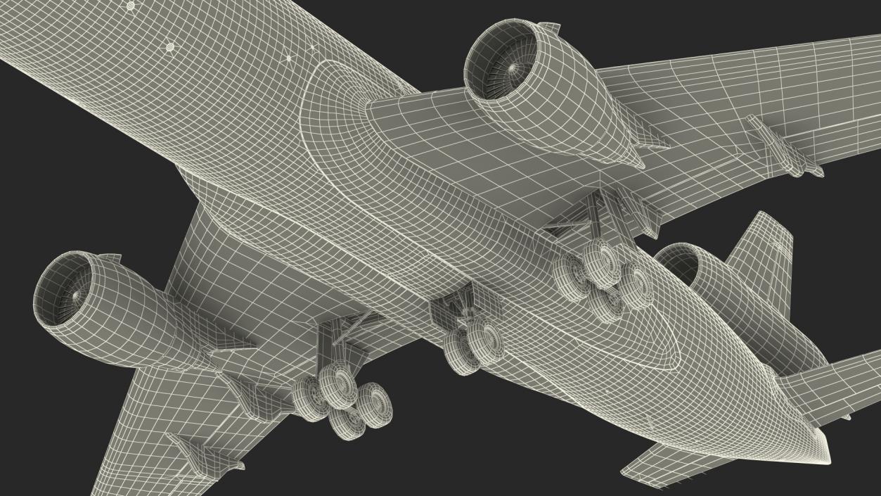 3D model McDonnell Douglas MD11 Tri Jet Airliner Lufthansa Cargo