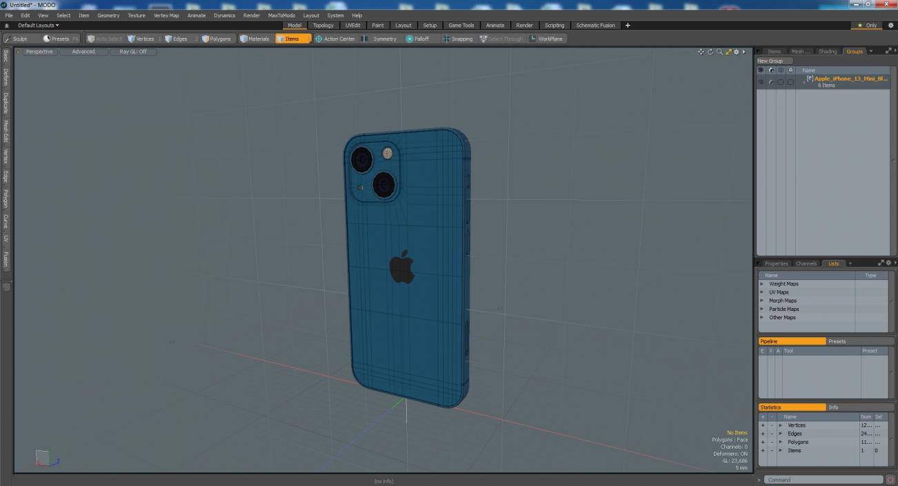 3D model Apple iPhone 13 Mini Blue