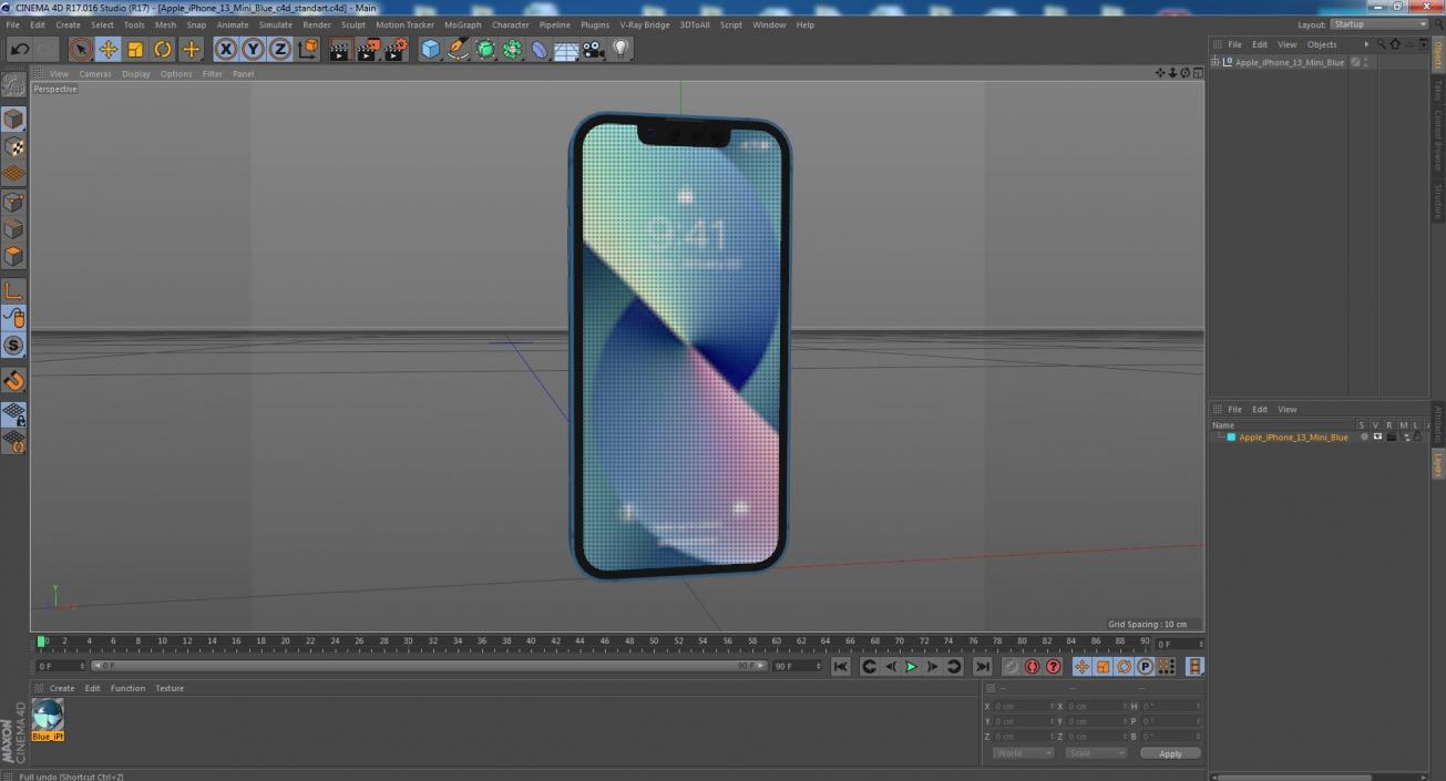 3D model Apple iPhone 13 Mini Blue