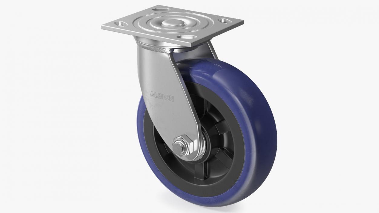 3D model Albion Stainless Steel Industrial Caster