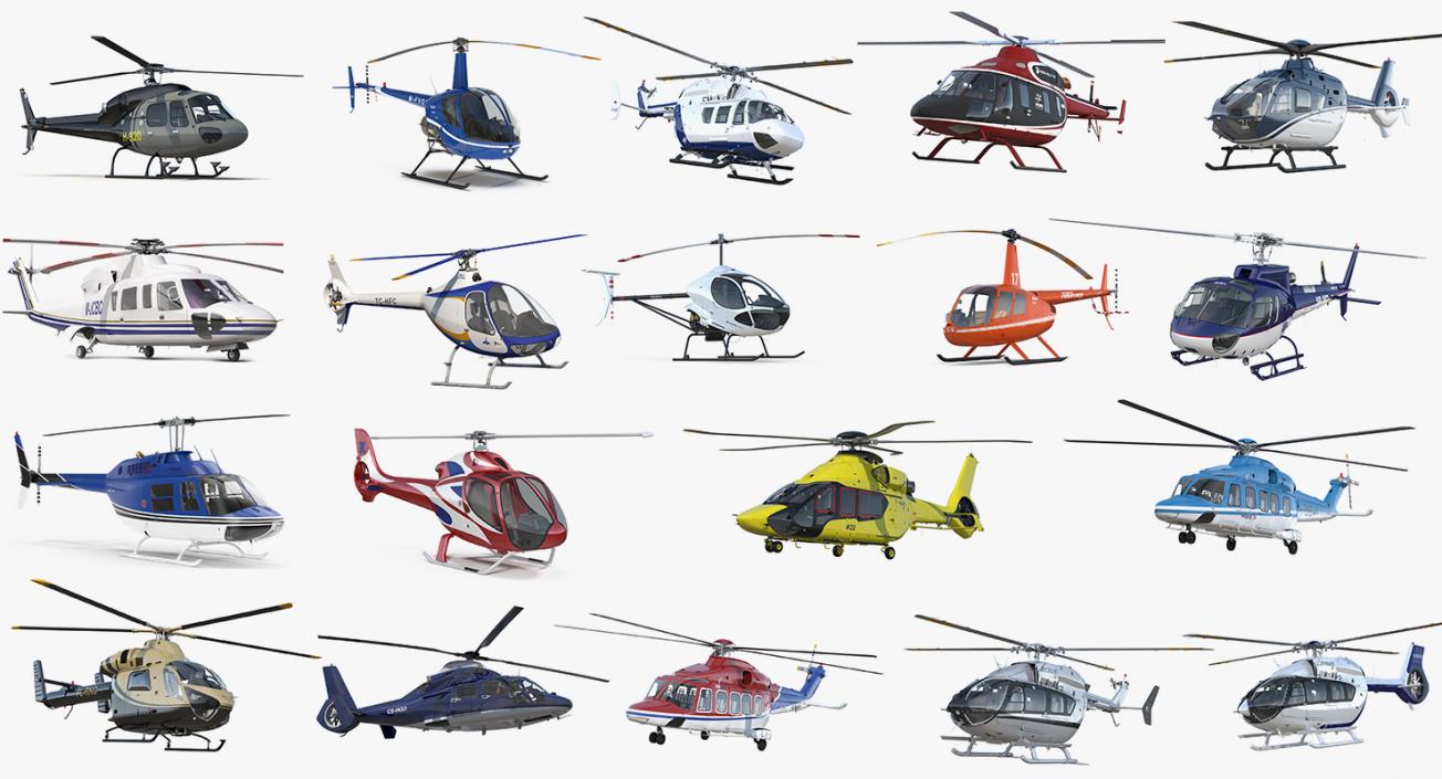 3D model Private Helicopters 3D Models Collection