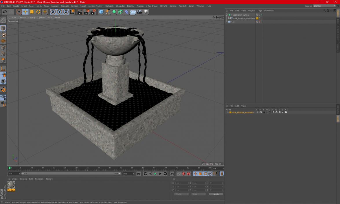 3D model Park Modern Fountain
