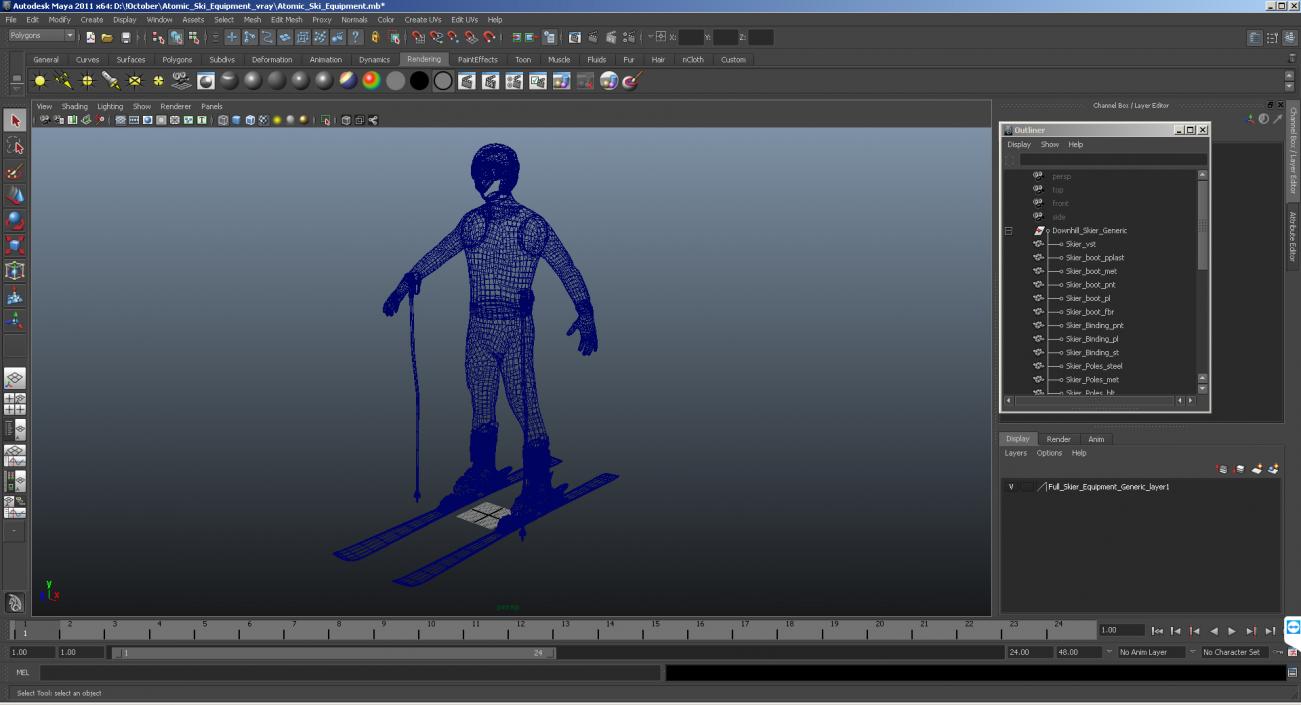 3D model Atomic Ski Equipment