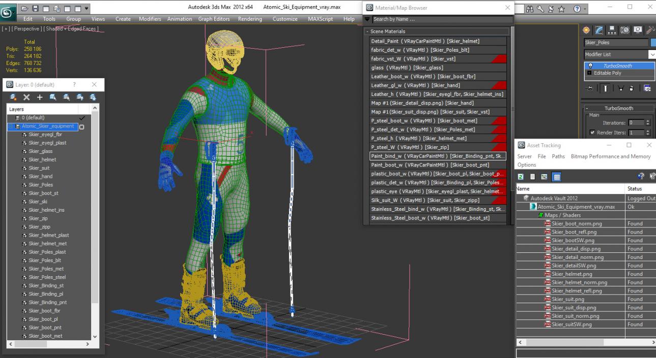 3D model Atomic Ski Equipment