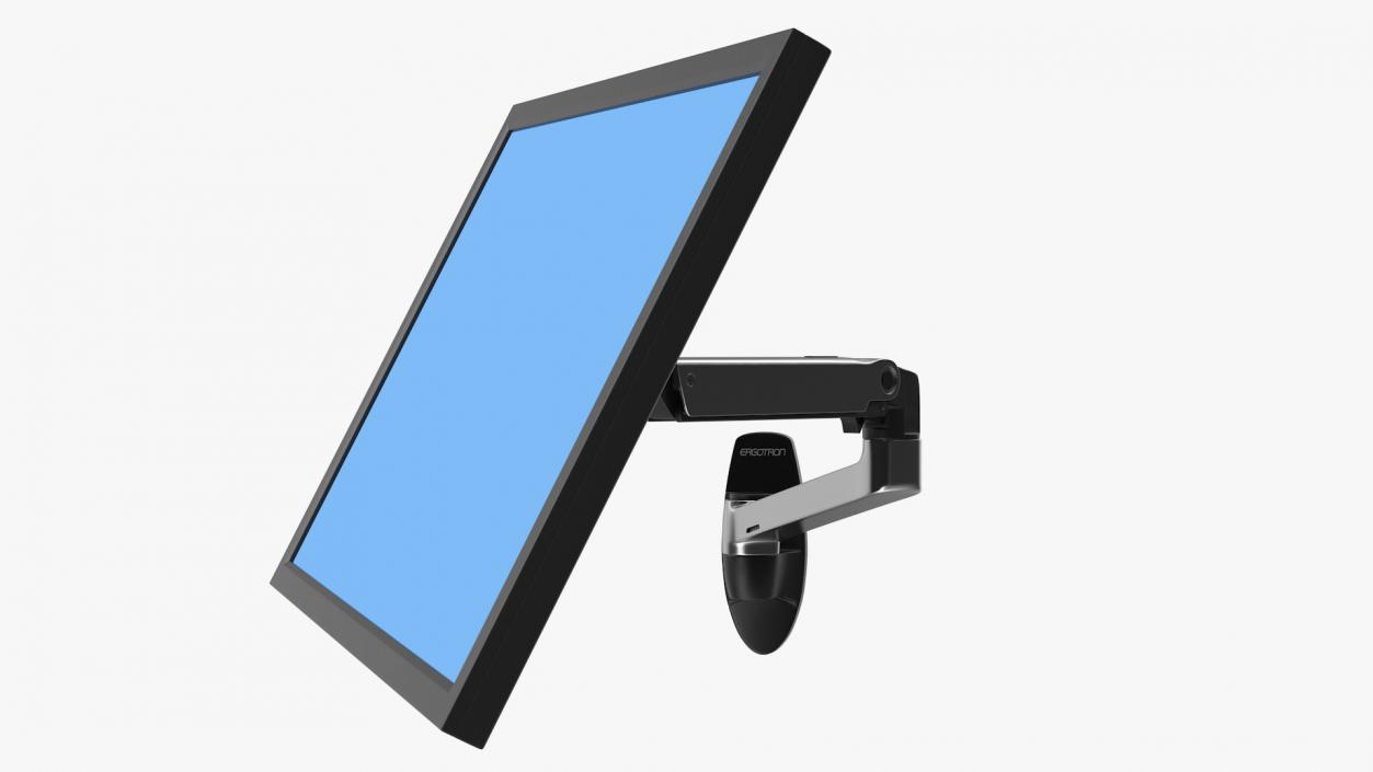 3D Ergotron LX Wall Mount Monitor Arm Rigged