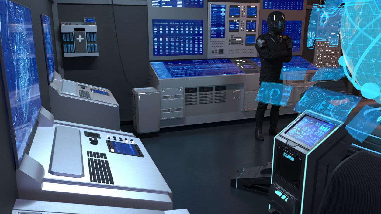 Command Cabin With Hologram 3D