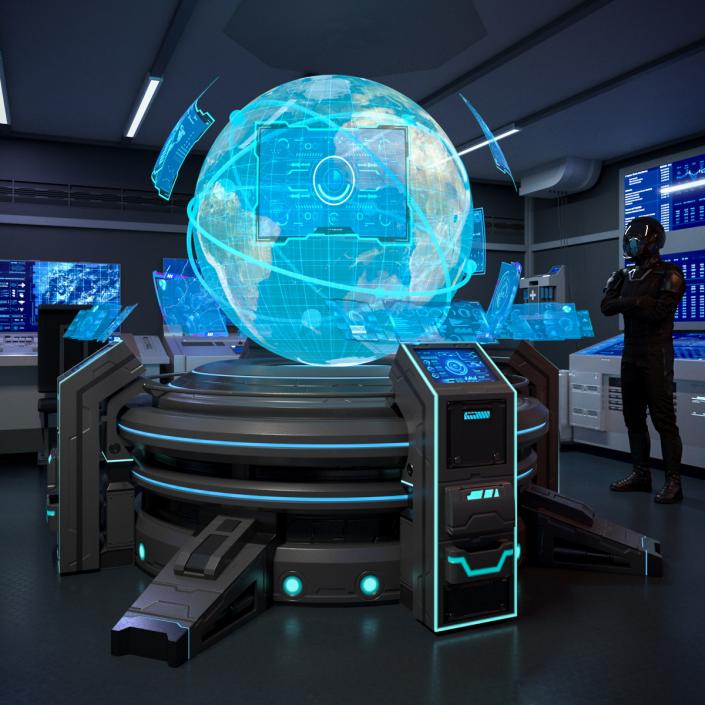 Command Cabin With Hologram 3D