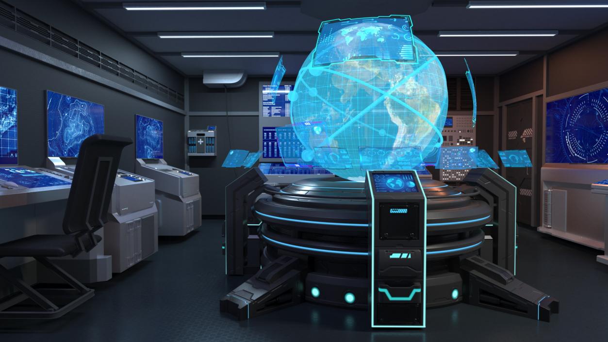 Command Cabin With Hologram 3D