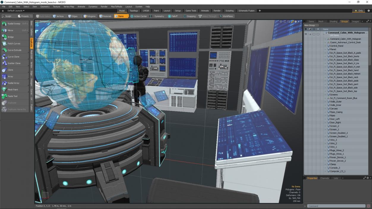 Command Cabin With Hologram 3D