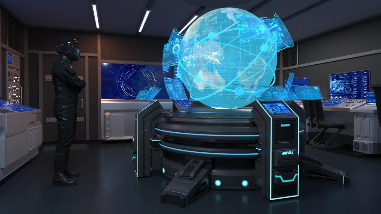 Command Cabin With Hologram 3D