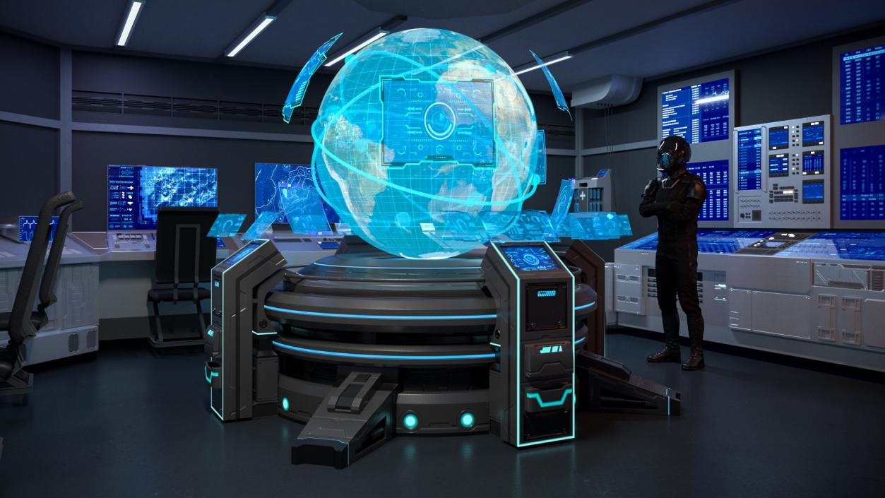 Command Cabin With Hologram 3D