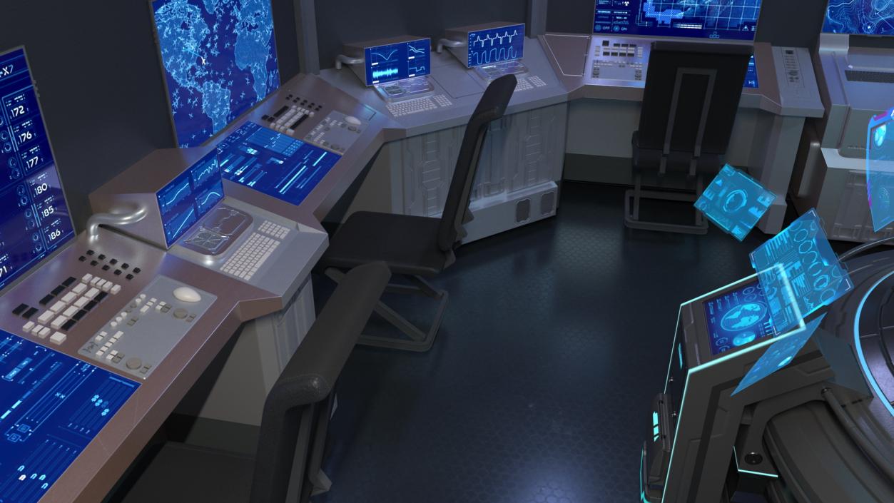 Command Cabin With Hologram 3D