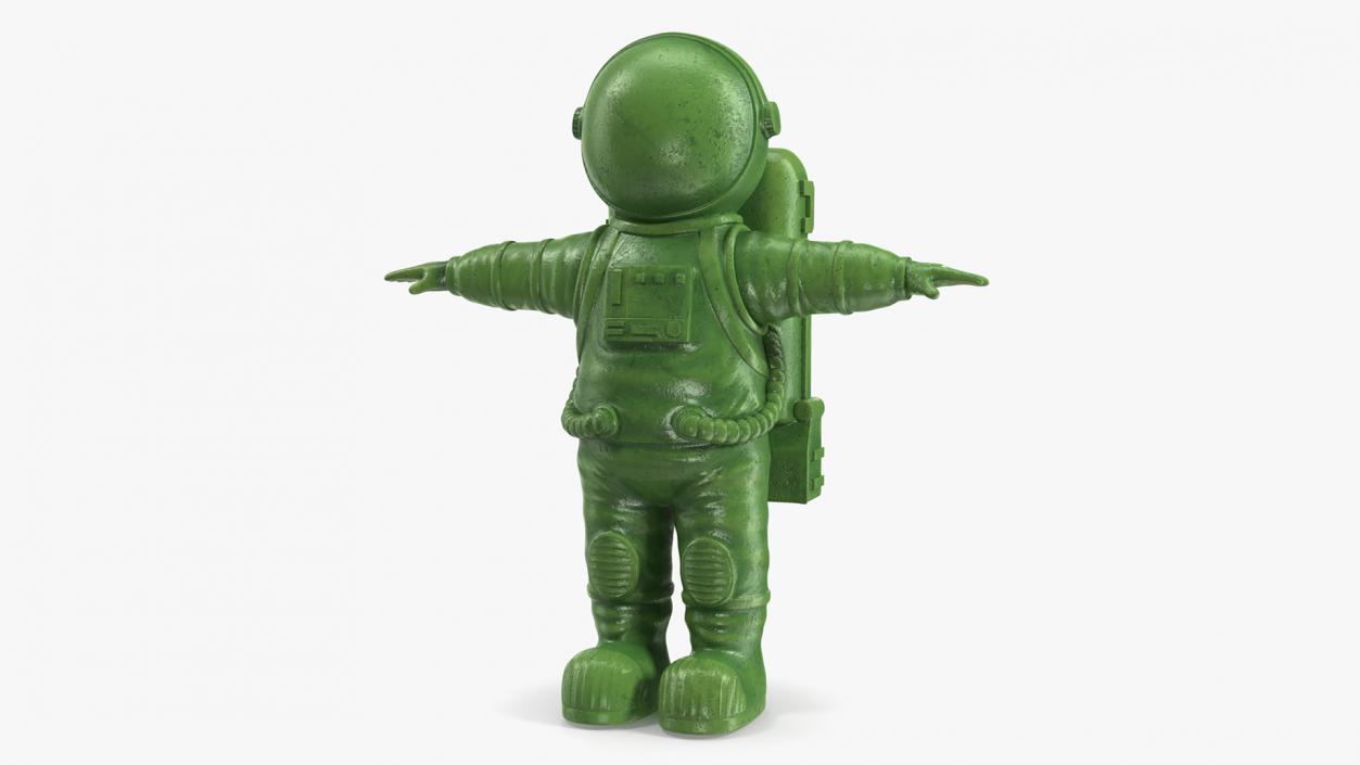 3D model Astronaut Toy Character Green Rigged for Maya