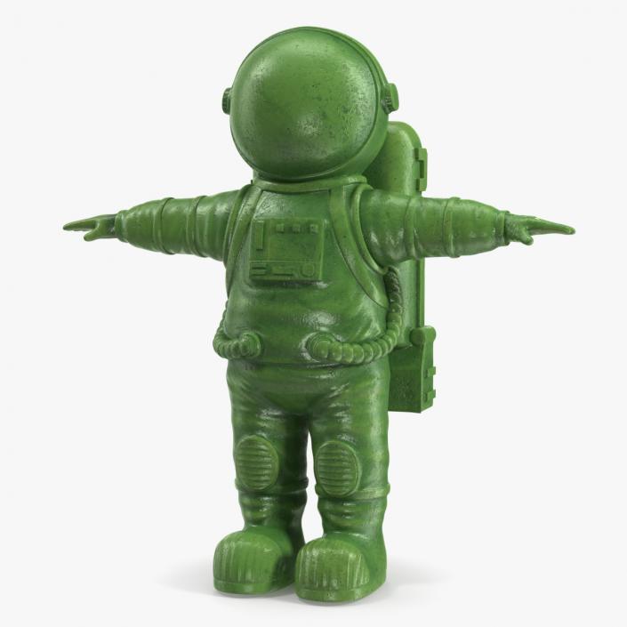 3D model Astronaut Toy Character Green Rigged for Maya