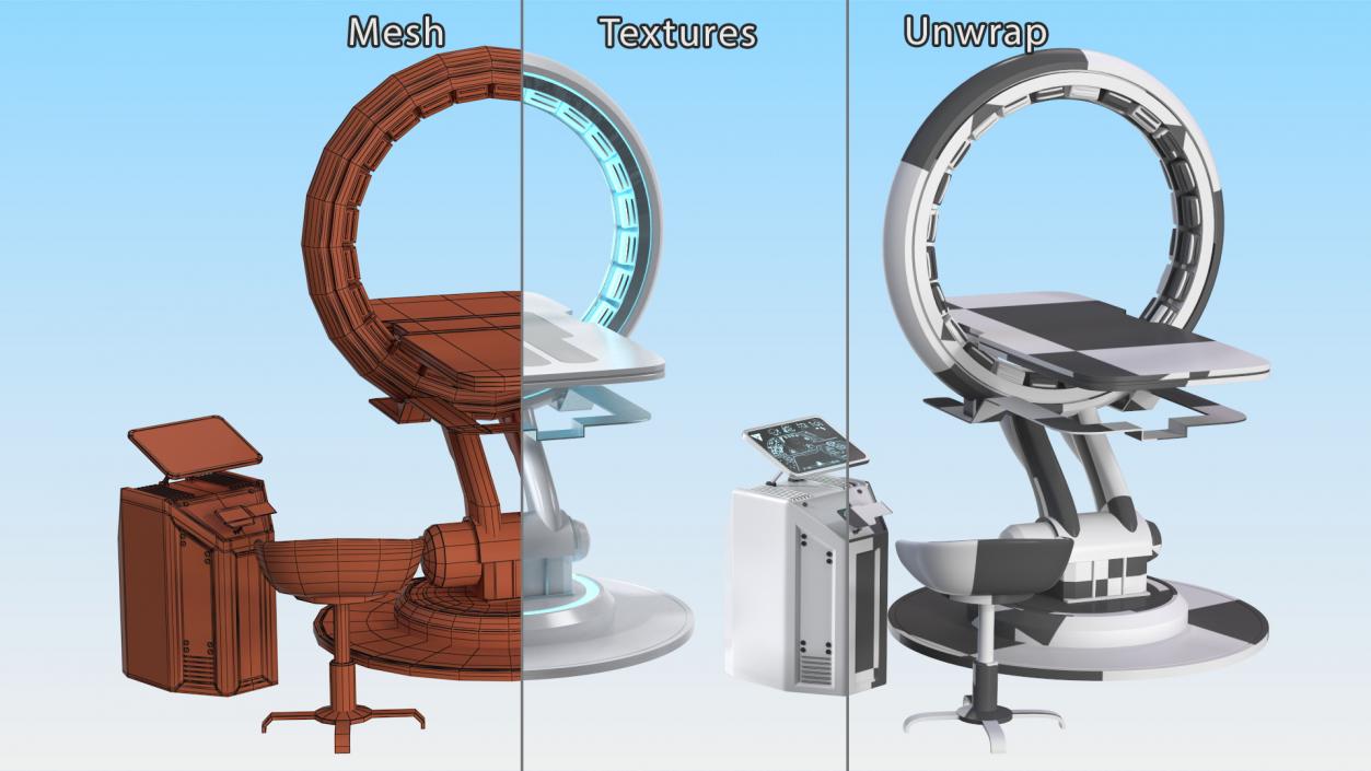 3D model Modern Medical CT Scanner