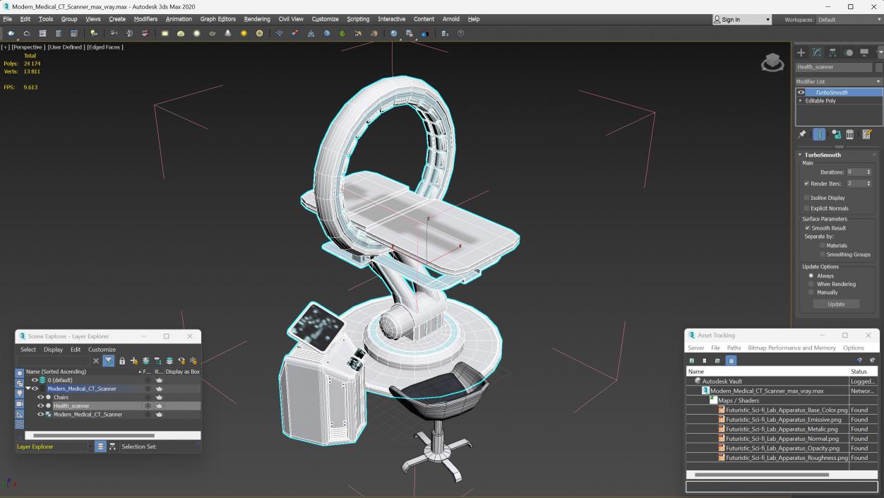 3D model Modern Medical CT Scanner