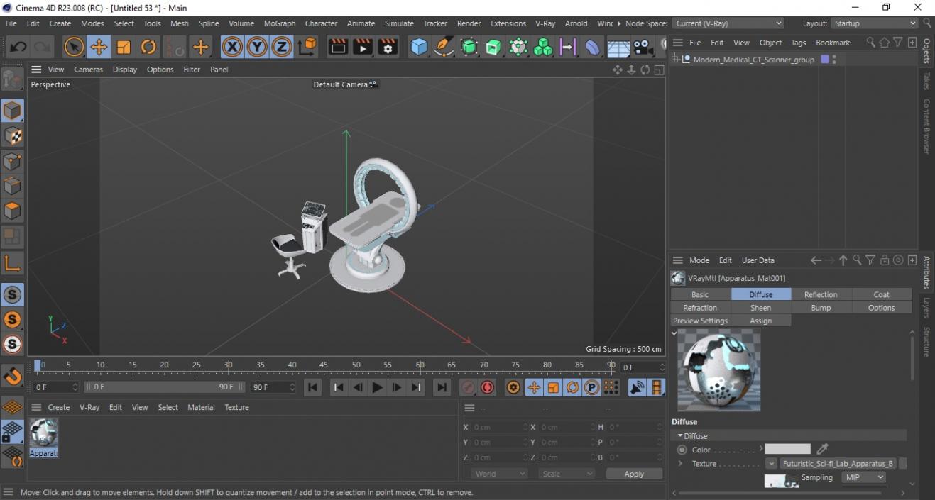 3D model Modern Medical CT Scanner