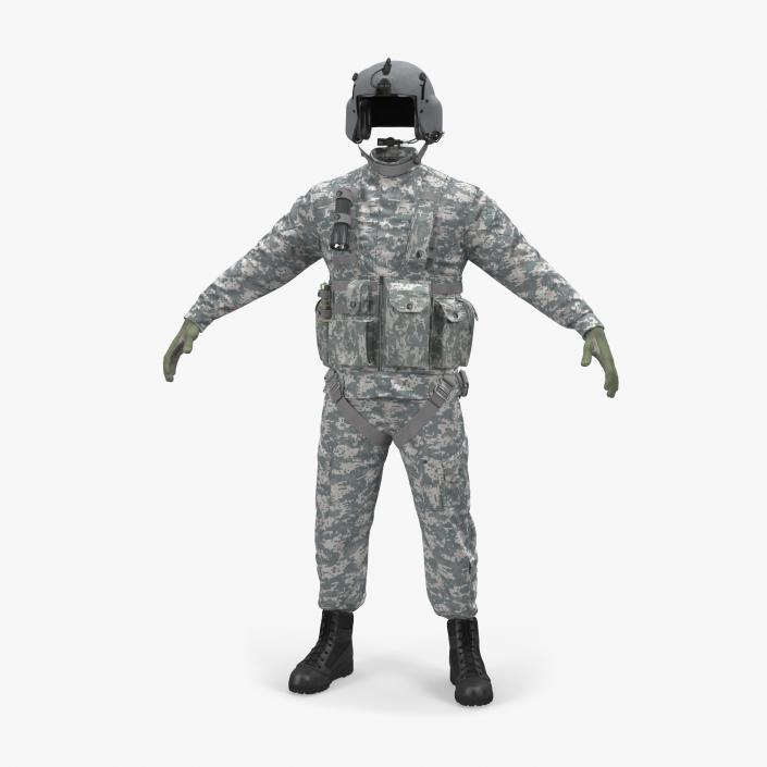 US Helicopter Pilot Uniform Camo 3D