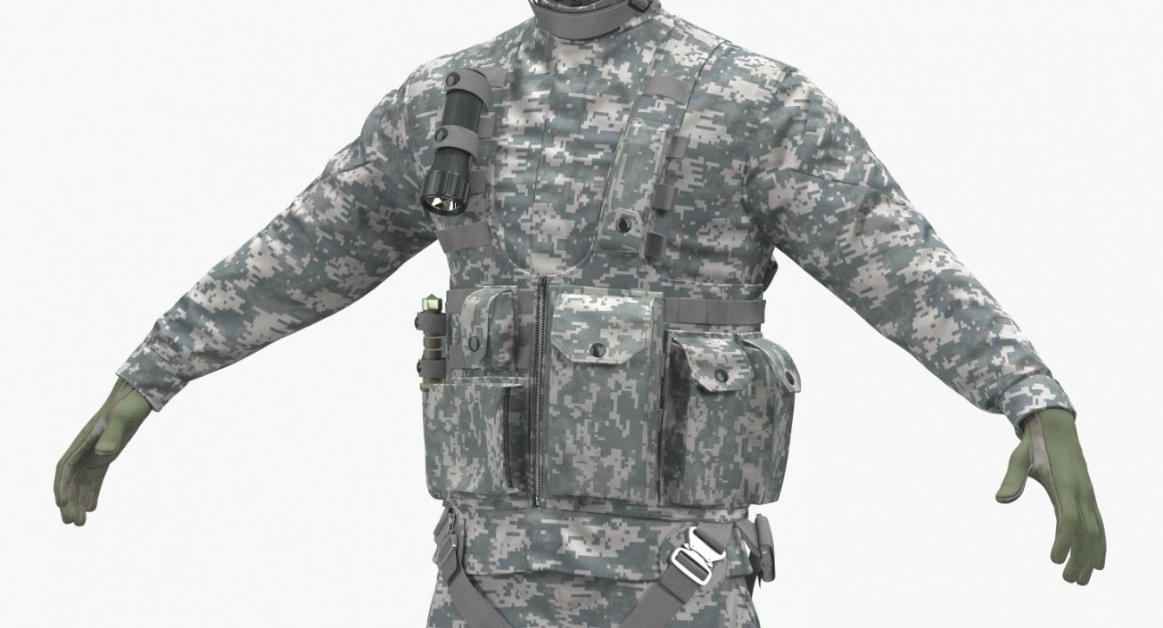 US Helicopter Pilot Uniform Camo 3D