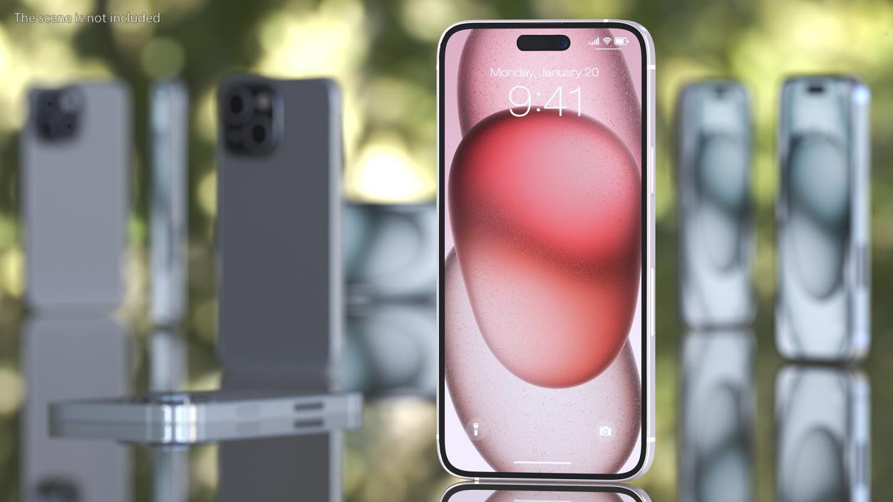 3D model Apple IPhone 15 Plus Pink