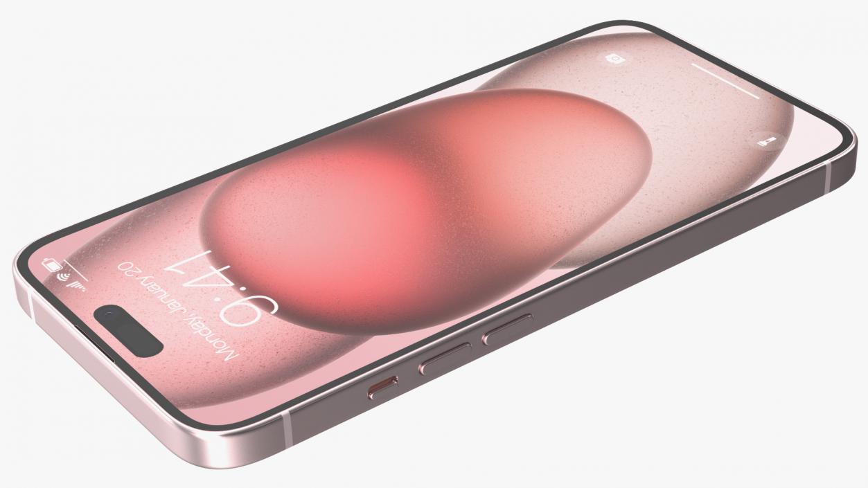 3D model Apple IPhone 15 Plus Pink