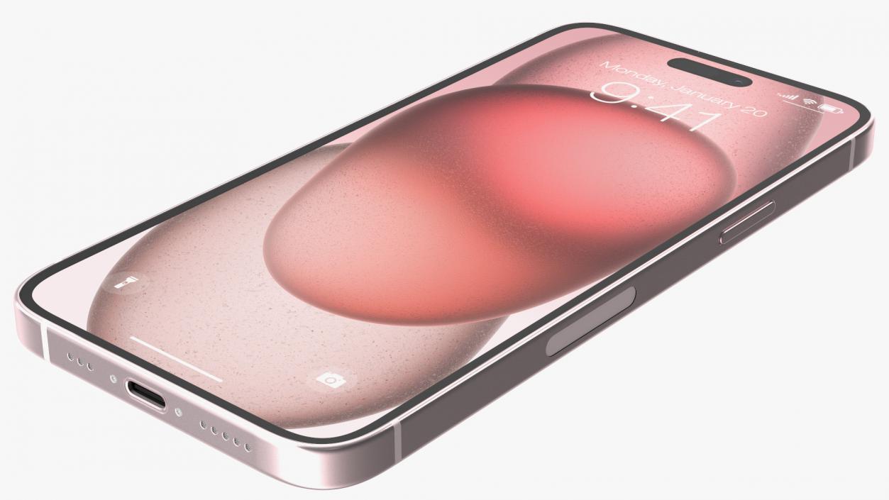 3D model Apple IPhone 15 Plus Pink