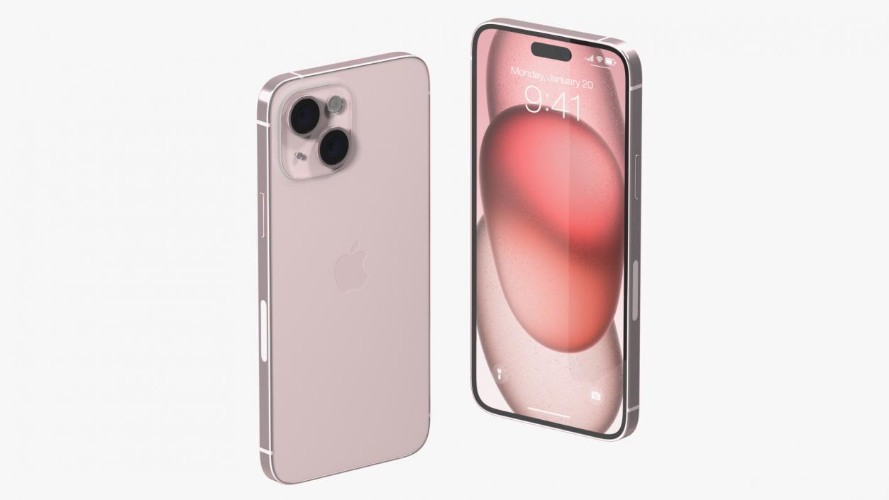 3D model Apple IPhone 15 Plus Pink