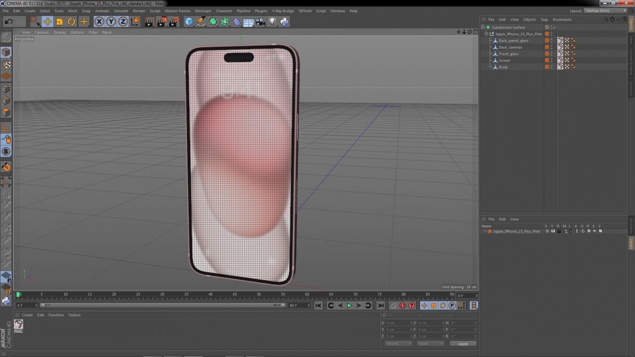 3D model Apple IPhone 15 Plus Pink