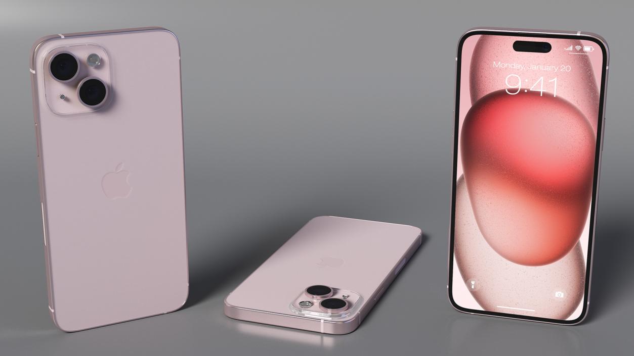 3D model Apple IPhone 15 Plus Pink