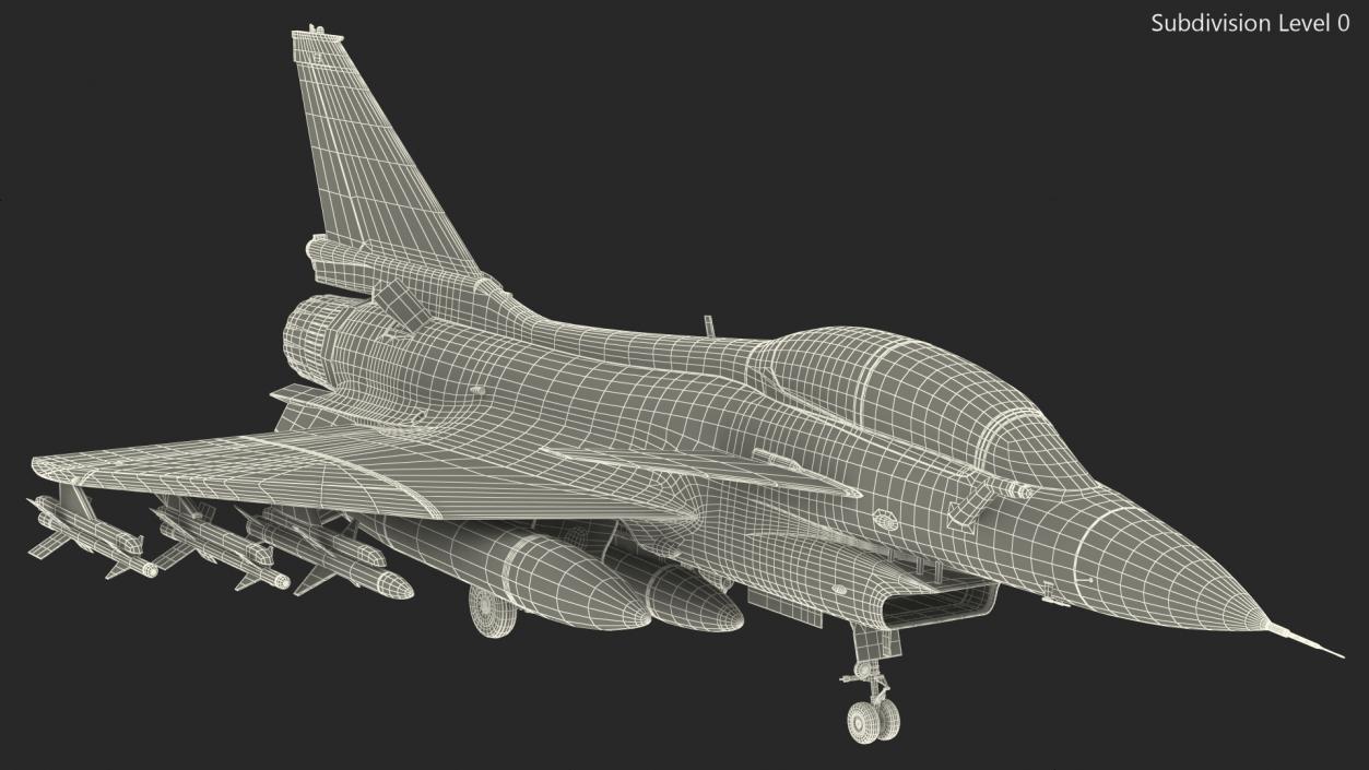 3D model Chengdu J10 S Tandem Seated Armed Rigged