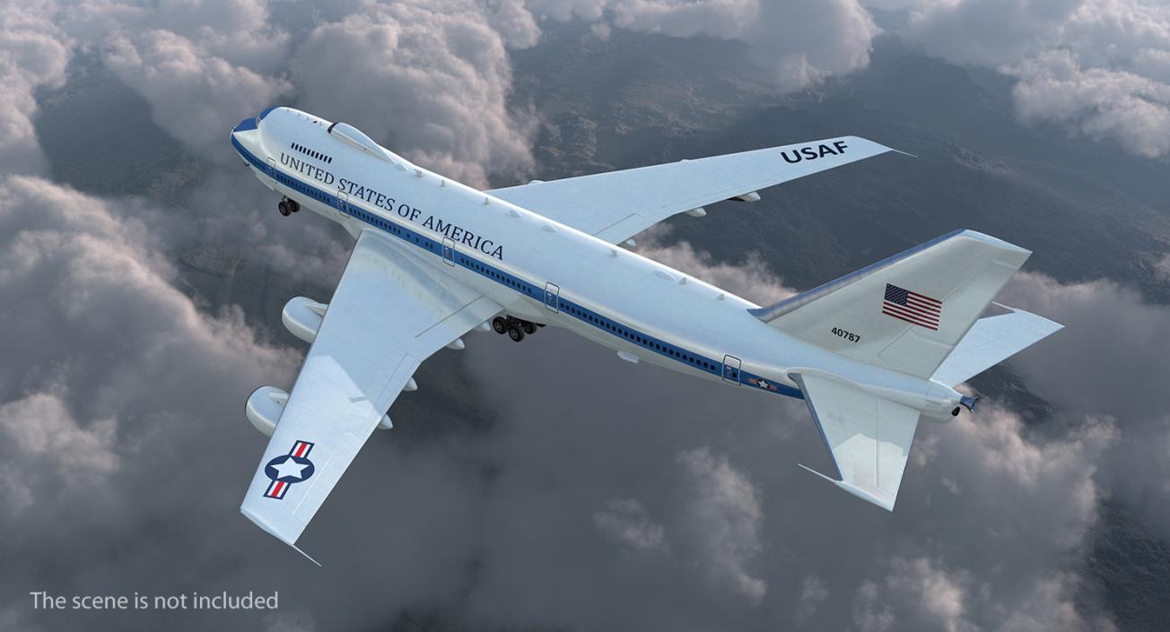 3D Boeing E4B Nightwatch Rigged model