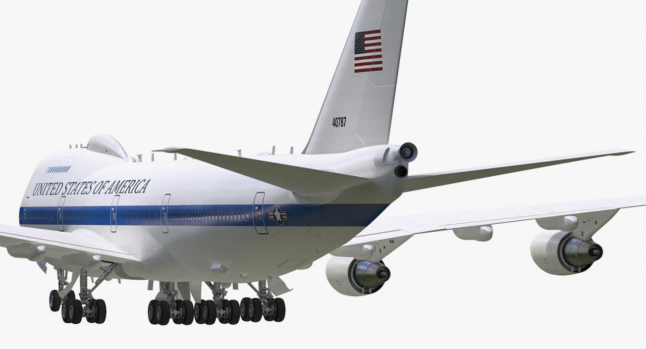 3D Boeing E4B Nightwatch Rigged model