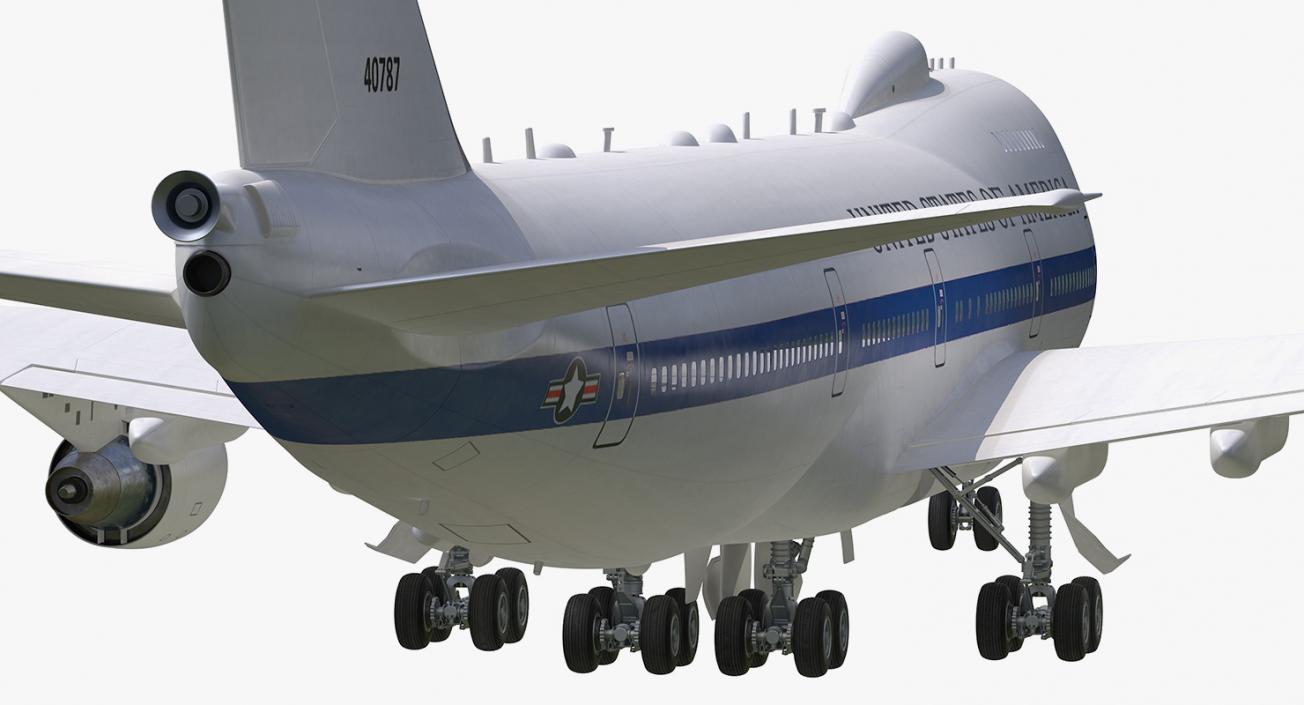 3D Boeing E4B Nightwatch Rigged model