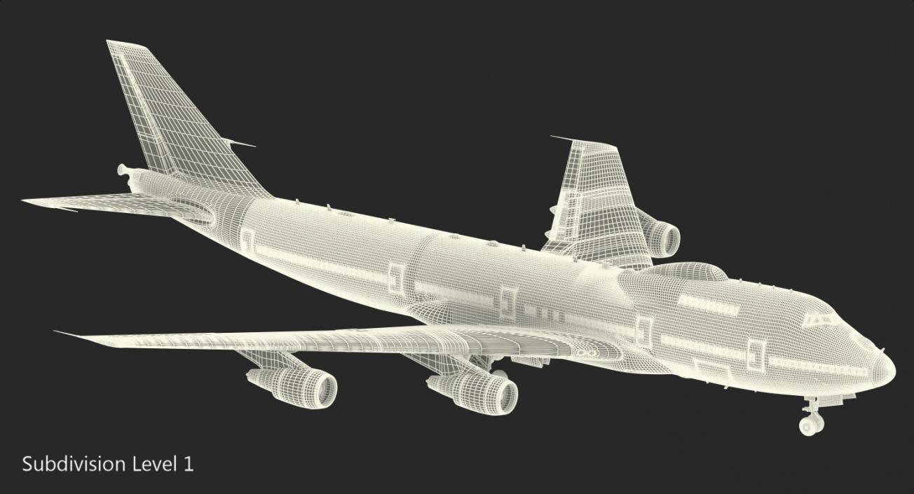 3D Boeing E4B Nightwatch Rigged model