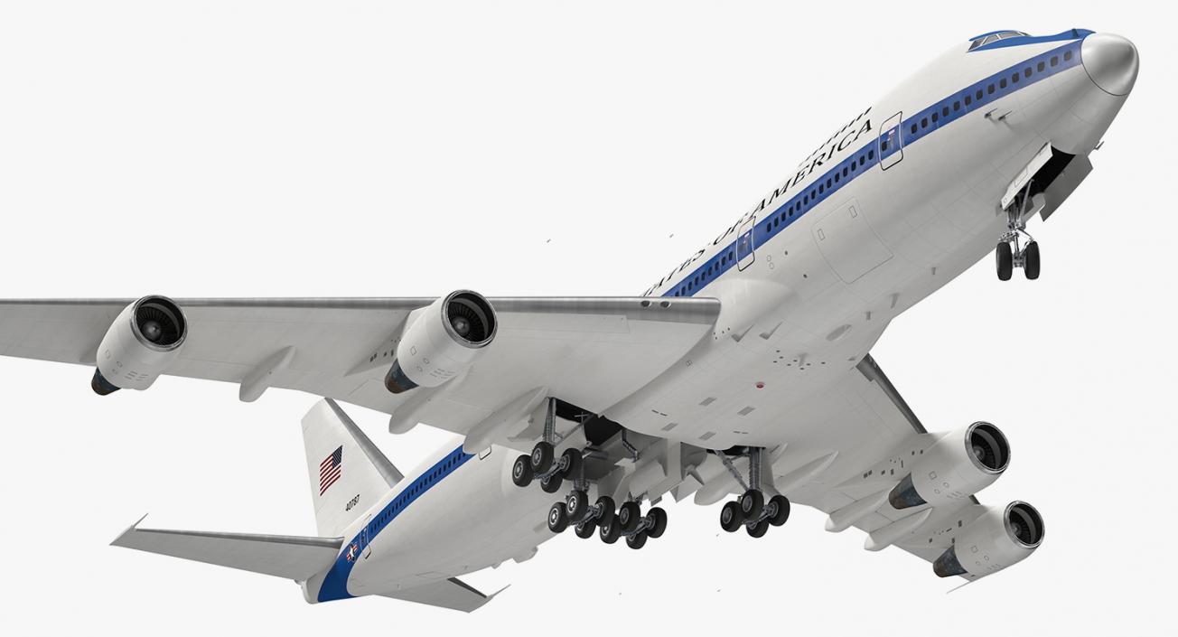 3D Boeing E4B Nightwatch Rigged model