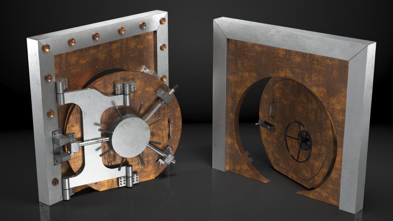 Vault Room Doors Collection 3D