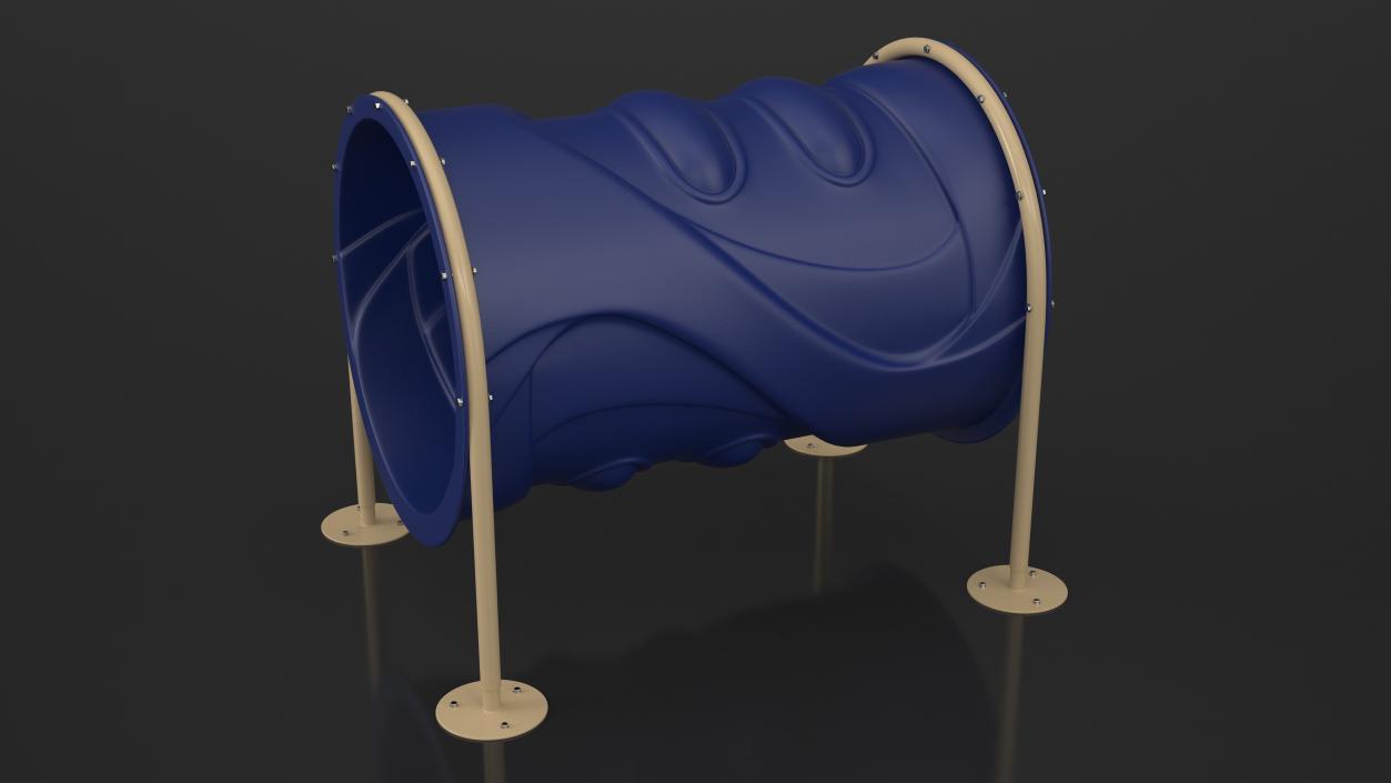 3D Tunnel Run for Dog Park Blue model