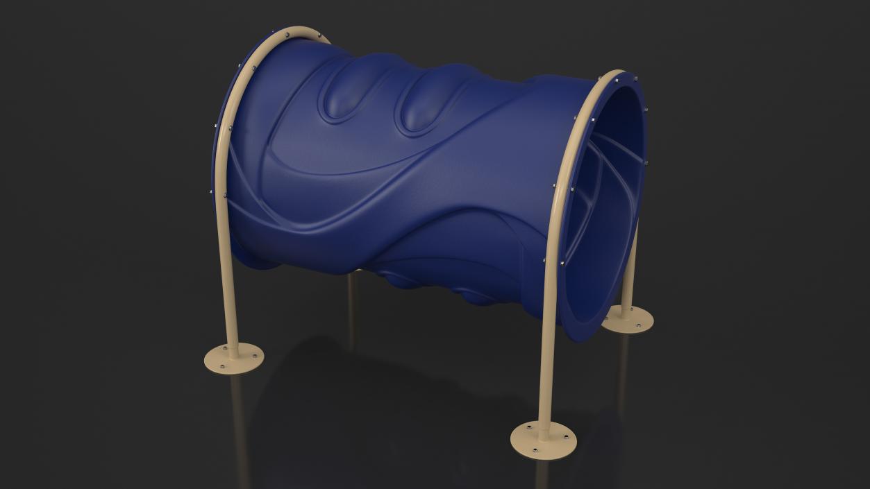 3D Tunnel Run for Dog Park Blue model