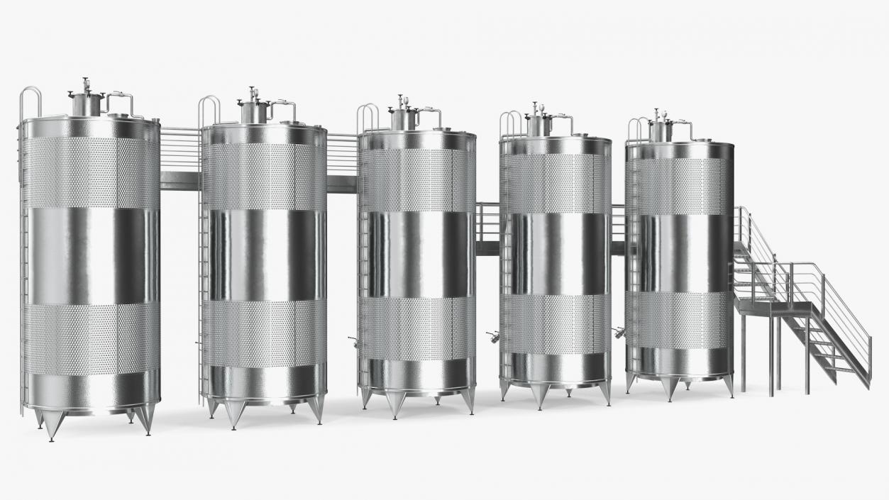 Stainless Steel Tanks Collection 3D