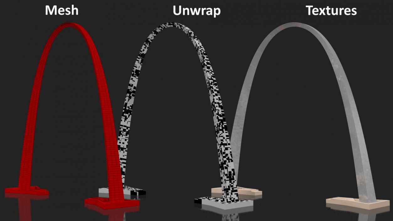 3D Gateway Arch Monument