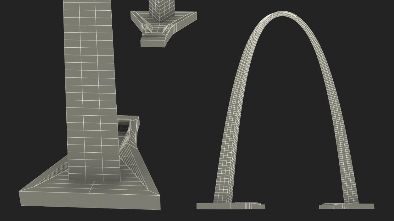 3D Gateway Arch Monument