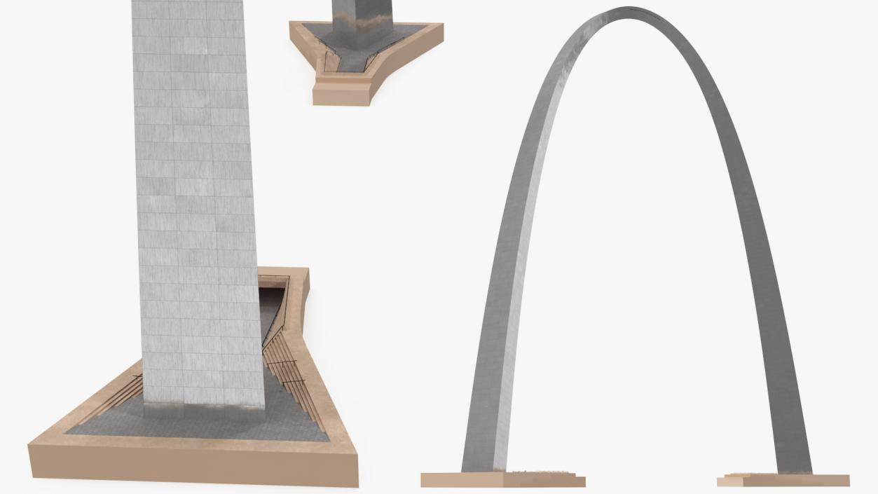 3D Gateway Arch Monument