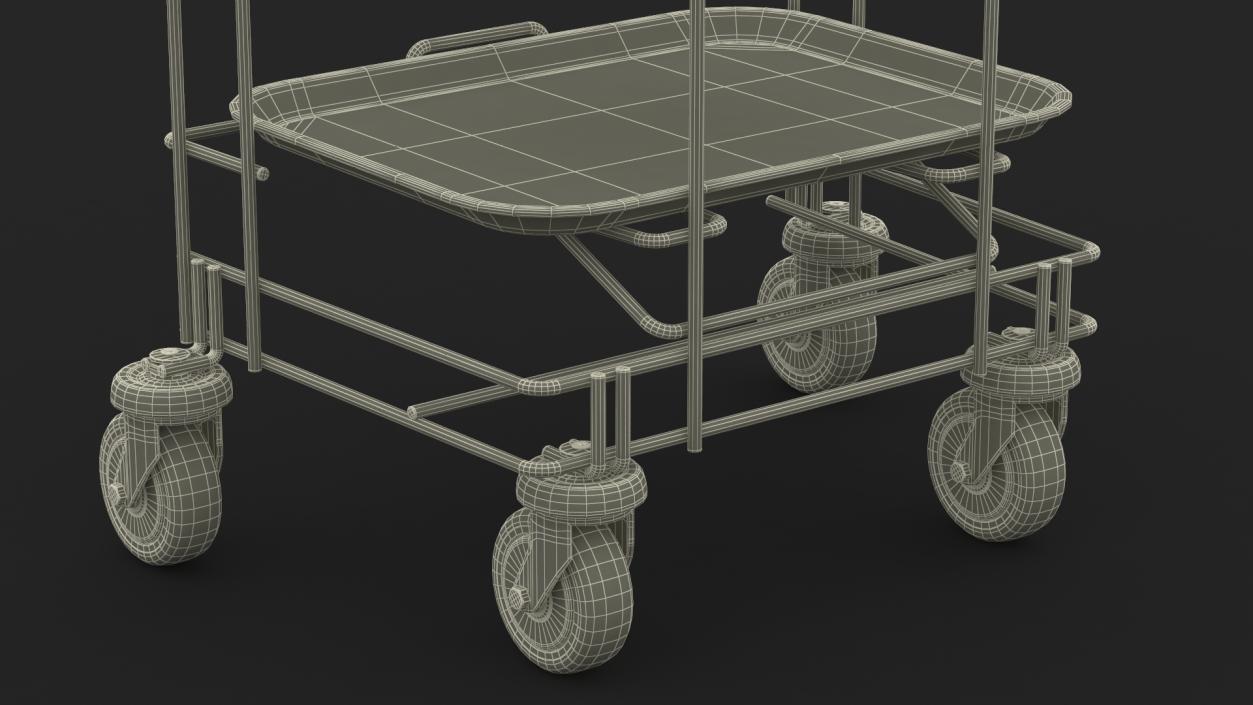 3D Tray Cart with Black Trays